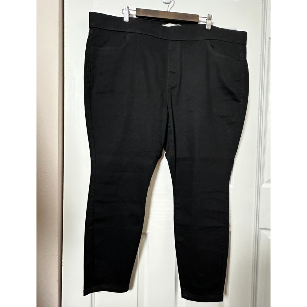 Sonoma Women's Plus 22W Short Pull On Black High Waist Skinny Jeans Jeggings